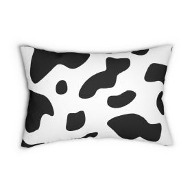 Decorative Throw Pillow - Black And White Cow Print