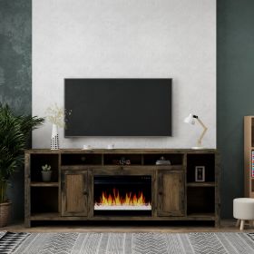 Bridgevine Home Joshua Creek 84 inch Electric Fireplace TV Stand