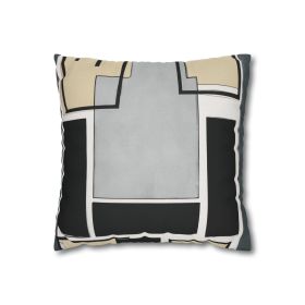 Decorative Throw Pillow Covers With Zipper - Geometric Art Shapes