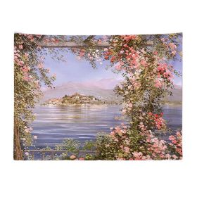 Mediterranean Rose Tapestry Bedroom Oil Painting Tapestry; 29x39 inch