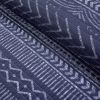 King size Scandinavian Chevron Navy Blue White Reversible Cotton Quilt Set