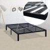 Full size Metal Platform Bed Frame with 3.86 inch Wide Heavy Duty Steel Slats