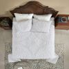 Queen Size OverSized 100% Cotton Chenille 3 PCS Coverlet Bedspread Set in White