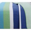 Twin Size Navy Blue/Green/Teal/White Stripe 100-Percent Cotton Quilt Set