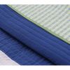 Twin Size Navy Blue/Green/Teal/White Stripe 100-Percent Cotton Quilt Set