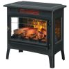 Black Infrared Quartz Electric Fireplace Stove Heater