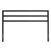 King size Modern Slatted Headboard in Matte Black Metal Finish