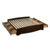 King size Modern Espresso Platform Bed Frame with 6 Storage Drawers