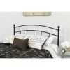 Twin size Contemporary Classic Black Metal Headboard