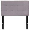 Twin size Modern Light Grey Fabric Upholstered Panel Headboard