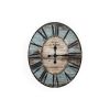 Turquoise Oversized Distressed Paris Wood Wall Clock