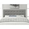 Twin size Contemporary Button-Tufted Headboard in Grey Upholstered Fabric