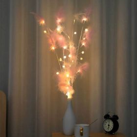 32IN Artificial Tree Branches with Warm White Lights and Timer (Color: as pic F)