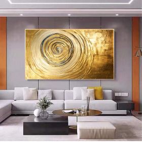 Large Hand Painted Oil Painting, Original Gold Texture on Canvas (Style: 01, size: 40x80cm)