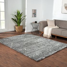 Talas Trellis Area Rug in Grey and Cream (Color: as Pic)