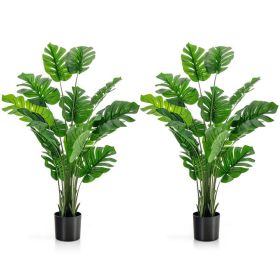 5 Feet Artificial Tree Faux Monstera Deliciosa Plant (quantity: 2)