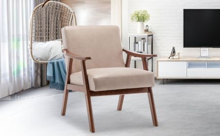 Mid-Century Living Room Chair with Solid Wood Frame (Color: as Pic)