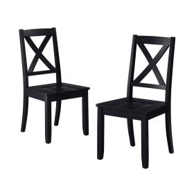 Maddox Crossing Dining Chairs (Color: Black)