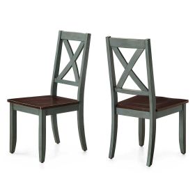 Maddox Crossing Dining Chairs (Color: Dark Seafoam)