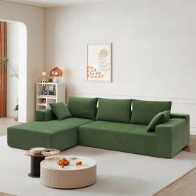 Modular Sectional Living Room Sofa Set (Color: Green)